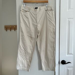 Burberry Golf women’s khaki ankle chino pants sz: 14